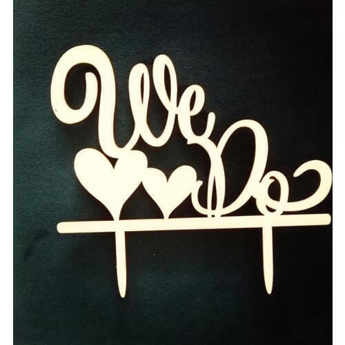 20pcs we do toppers for cakes packing wood cake topper wedding