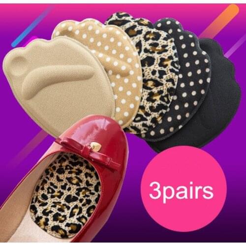3 pair Forefoot Insoles Shoes Sponge Pads High Heel Soft Insert Anti-Slip Foot Protection Pain Relief Women shoes insert Insoles