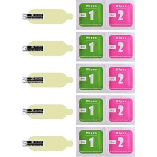 5PCS TPU Nano Full Cover Sn Protector Film for Xiaomi Mi Band 5 Smart Wristband Bracelet Protective Glass Films