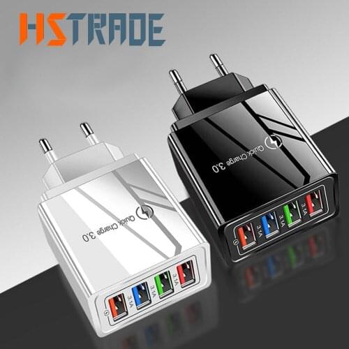 3A Quick Charge 3.0 USB Charger EU Wall Mobile Phone Charger Adapter for iPhone X MAX 7 8 QC3.0 Fast Charging for Samsung Xiaomi