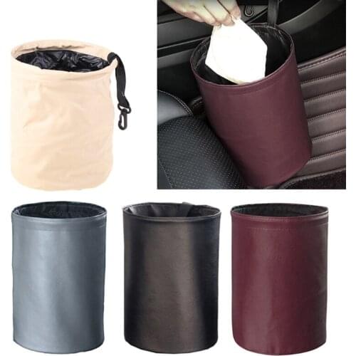 Car Storage Basket Interior Garbage Container Waste Organizer Holder Waterproof Dustbin Trash Can Folding Cars Accessory