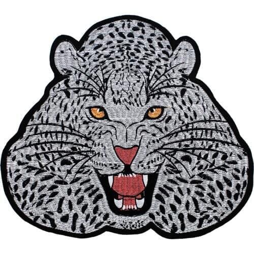 Large Leopards Patches Jacket Back Badges Iron on Embroidered Applique for Craft Clothes Stickers 10pieces