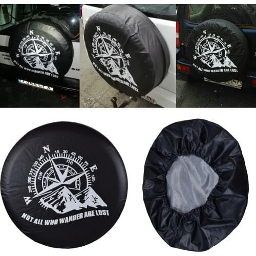 14" 15"16"17" Inch PVC Leather Universal Spare Tire Cover Waterproof Dustproof Anti-UV For Jeep RV SUV Truck Wagon Pickup etc