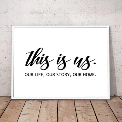 Our Story Our Life Our Home Black and White Wall Art Canvas Paintings Print Poster Pictures for Bedroom Modern Home Decor