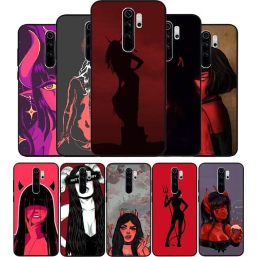 Devil woman Black TPU Silicone Soft Phone Case For Redmi 4A 4X 7A 5 Plus 6 Pro NOTE 9 7 8 5 Pro 4 6