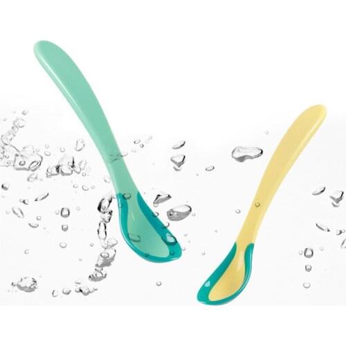 Baby Temperature Sensing Spoon Safety Silicone Feeding Tableware Spoon Water Feeding Infant Kids Tableware Children Dinnerware