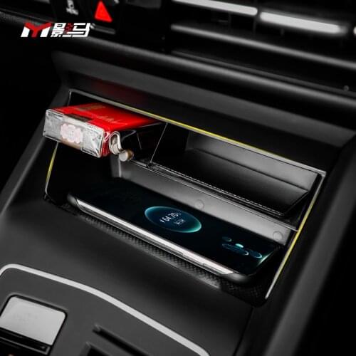 For Volkswagen VW Golf 8 Car Interior Modification Accessories ABS Small Black Center Console Storage Box Case Stowing Tidying