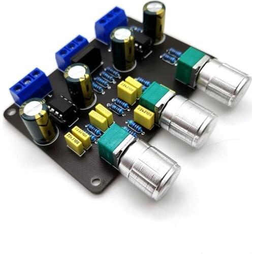 Dual NE5532 Tone Preamplifier Board Audio HiFi Amprifier Equalizer Preamp Treble Bass Tone Control Pre Amplifier