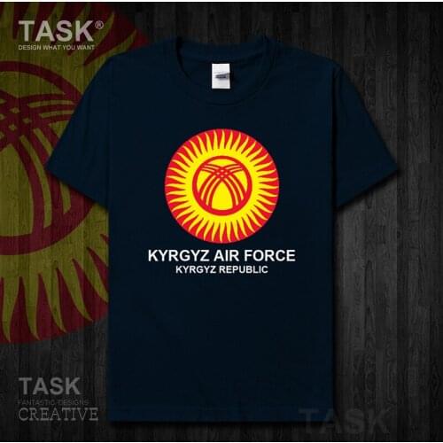 Air Force Kyrgyzstan Kyrgyz KGZ KG country summer Short sleeve new Tops t shirt mens casual jerseys Army Tactical Military 01