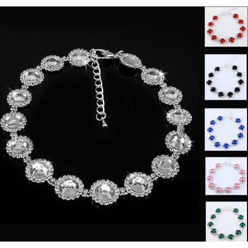 Crystal Rhinestone Pet Cat Collar Delicate Necklace For Kitten Shiny Dog Collar For Small Dogs Accessories For Puppy 7 Colors 10