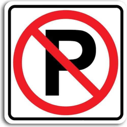 Interesting No Parking Car-Sticker Automobiles Motorcycles Window Bumper Laptop Vinyl Decal PVC Decorative Goods Apply To Car