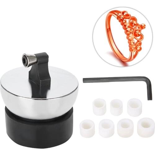 Jewelry Ring Setter Clamp Tool With 7 Dies Engraving Ball Diamond Stone Set Making Jewellery Goldsmith Tools