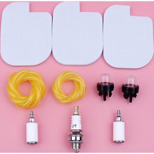 Air Fuel Filter Line Primer Bulb Spark Plug Kit For Poulan P3314 P3416 P3816 P4018 PP3416 PP4018 S1970 Chainsaw Replace Part