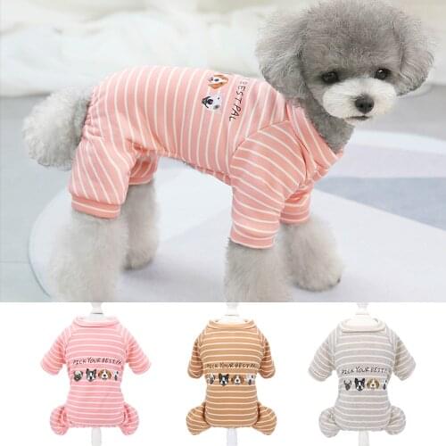 Cute Small Dog Cat Clothes Cotton Pet Chihuahua Pug Yorkies Dog Jumpsuit Shirt For Small Dogs Cat Puppy Coat Pet Clothing Outfit