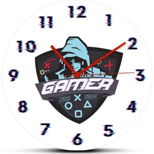 Gamer Hacker Printed QUARTZ Wall Clocks for Living Room Decor Technology Men Modern Design Mute Acrylic Wall Hanging Clock Watch