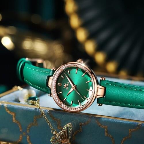 OLEVS Luxury Fashion Watch Women Leather Watch Ladies Simple Quartz Bracelet Wrist Watch Womens Clock Zegarek Damski 2021 Reloj