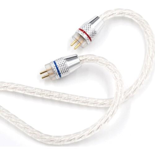 CCA Silver Plated Upgrade Cable 3.5 Mm Audio Cable 4 Core 2 Pin Original Earphone Cable Diy For Cca C10/c16/c04/ KZ ZST C10 C16