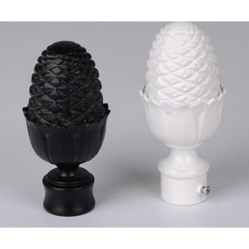 Various Curtain Pole Finials Window Panel Rod Decorative Ends Head - 1 Pcs PICK