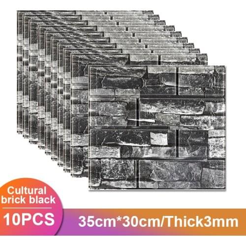 Self-adhesive 3d Wall Sticker Imitation Brick Marble Embossed Diy Home Decoration Wallpaper Kidroom Kitchen Bedroom