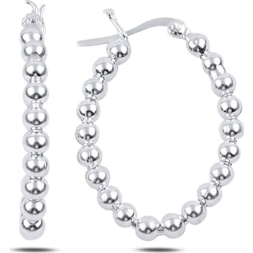 Silver 925 Sterling 25x30mm Oval Bulk Ring Earrings