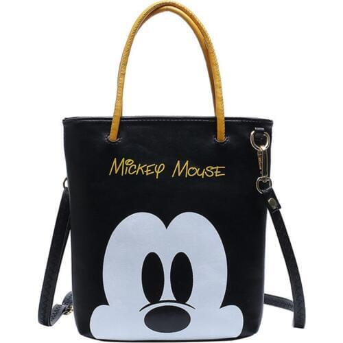Disney Mickey Mouse tote bag cartoon pu messenger shoulder bag women handbag shopping bag