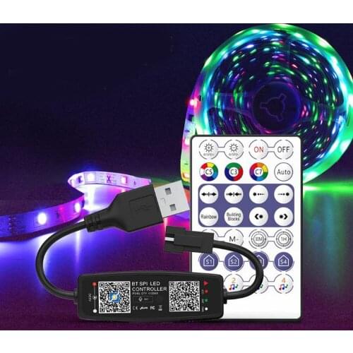 WS2812B WS2811 Controller USB Bluetooth-compatible for Pixel LED Strip Light ws2811 WS2812 Smart Phone APP Control IOS/Android