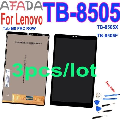 8" LCD Display For Lenovo Tab M8 PRC ROW TB-8505X TB-8505F TB-8505 LCD Touch Screen Digitizer Assembly Replacement 3pcs/lot