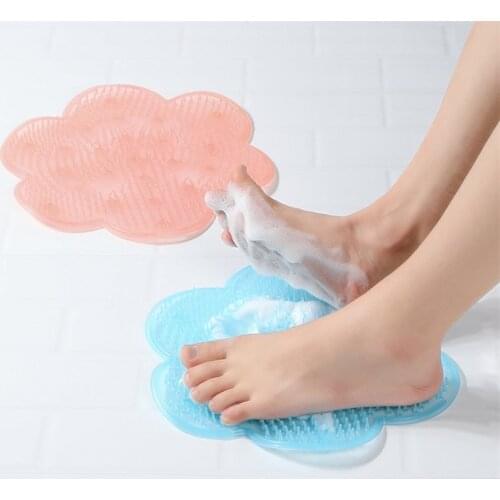 1PC Silicone Bathroom Mats Lazy People Bath Artifact Back Massage Cushion Sole Non-slip Massage Pad Foot Wash Bathroom Mat Hot
