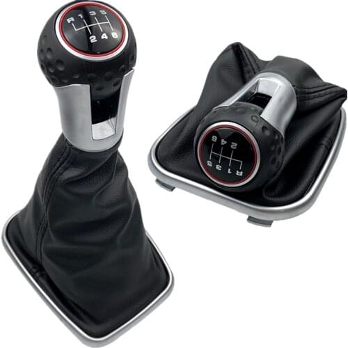 12mm 5/6 Speed Car Gear Shift Knob Lever Shifter Gaitor Boot For Volkswagen VW 1999-2004 Golf 4 IV MK4 GTI R32 Bora Jetta MK4 MT