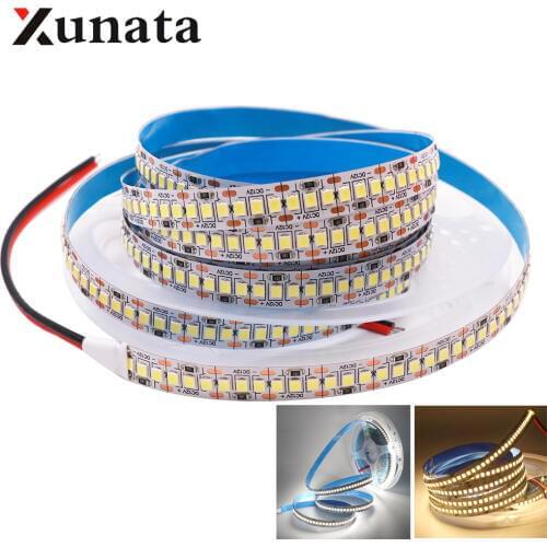 DC12V LED Strip 2835 SMD High Bright 240LEDs/m Waterproof Flexible LED Rope Ribbon Tape Light Warm White / Cold White 5m