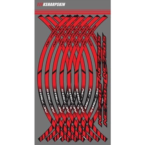 12X Motorcycle outer Rim stickers stripe wheel decorative filmfoil reflective decals Suitable for HONDA NC750S nc 750 s
