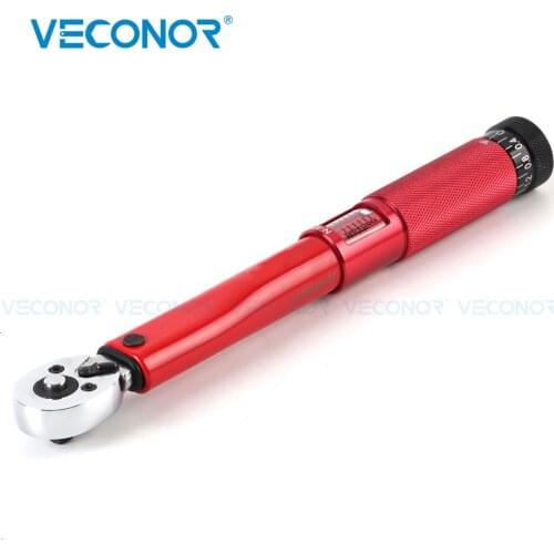 2-24N.m 0.25 Inch Drive Preset Adjustable Torque Wrench Spanner Chromium Vanadium Steel