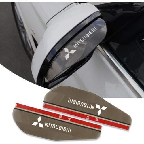 2Pcs Car Rearview Mirror Rainproof Visor Eyebrow Sun Shade Rain Cover For Mitsubishi Lancer ASX Mirage Attrage L200 Pajero Sport