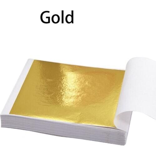 5/100PCS Gold Silver Foil Paper Sheets DIY Art Crafts Decor Design Party Home Decoration Wrapping Supplies