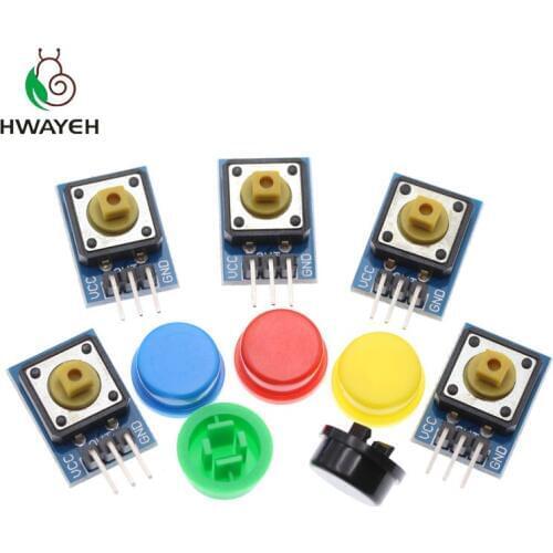 5PCS 12X12MM Big key module Big button module Light touch switch module with hat High level output
