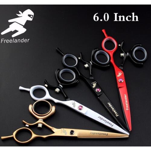 6.0in. Freelander 720 degree Rotating Handle Hairdressing Scissors Hair Cutting Scissors Set Barber Shears High Quality Salon