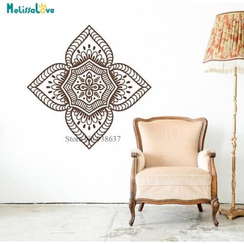 Bohemian Mandala Sticker Morrocan Boho Yoga Wall Art Bedroom Decor Removable Vinyl Wall Stickers BB913