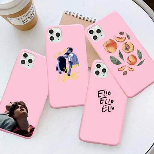 Call Me by Your Name Phone Case Pink Candy Color for iPhone 6 7 8 11 12 s mini pro X XS XR MAX Plus