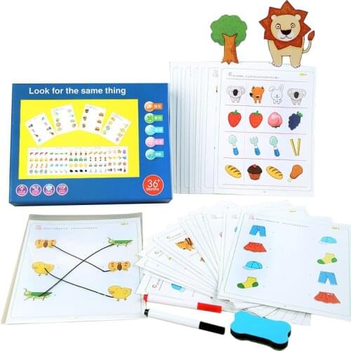 Children Drawing Connection Match Toy Observation To Find The Same Connection To Match The Drawing DIY Learning Educational Toy