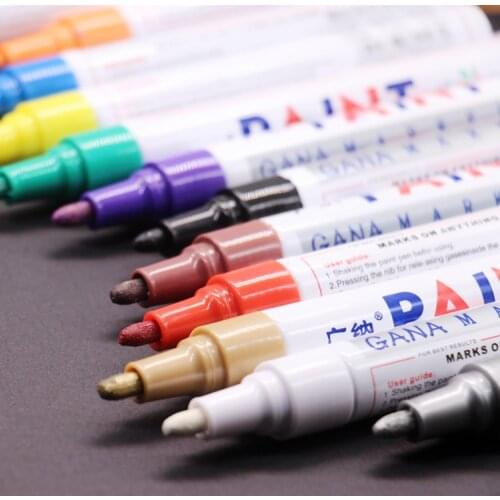 DIY Colorful Waterproof Pen Car Tyre Tire Tread CD Metal Permanent Paint Markers Graffiti Oily StationeryMaterial Car Tool