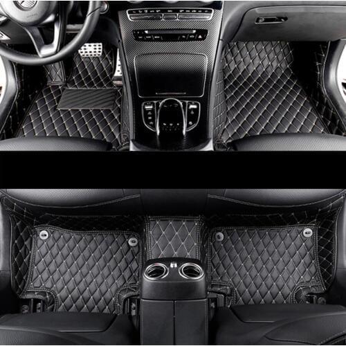 For SsangYong rexton w car styling accessoires leather car floor mats 2014-2020 2019 2018 2016 2015 rug carpet