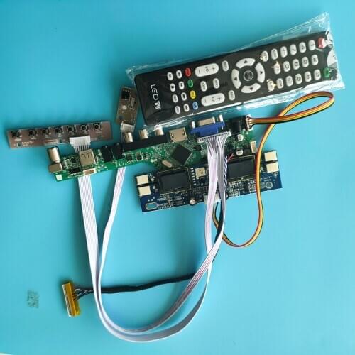 For HSD190ME13-A12 VGA AV TV USB New LCD HDMI Controller Driver Board kit Module 1280X1024 19" 30pin Digital Signal 4 lamps