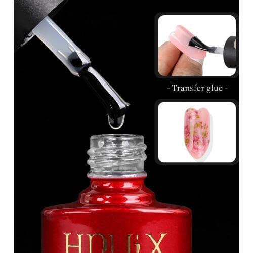 HNUIX nail sheets glue manicure nail art gel varnish clear starry sky adhesive star glue for nails sheets transfer gel paper