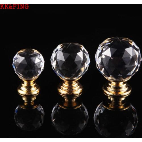 KK&FING 20-30mm European Crystal Glass Knobs Cabinet Door Handles Kitchen Cupboard Pulls Drawer Knobs Wardrobe Handles Hardware