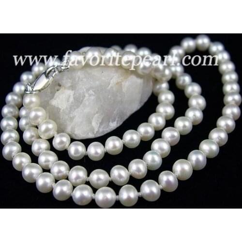 Favorite Pearl Necklace Baby Flower Girl Classic AAA 4-5MM Top White Natural Freshwater Pearl Necklace Handmade Fine Jewelry