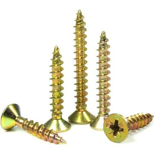 M4 50 Pcs Cross Head Self - Tapping Screw Dry Wall Nail with Hard Flat Head Wood Screw Fiber Nail Wood Screws Woodworking