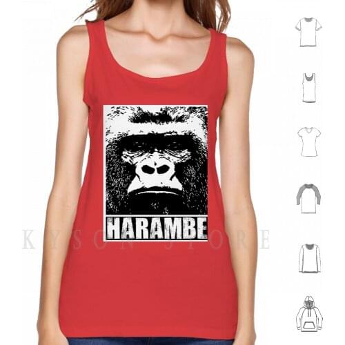 Harambe Tank Tops Vest Sleeveless Harambe Gorilla Rip 2016 Retro Rest In Peace Justice Vintage