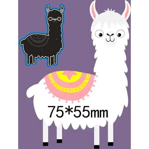 Alpaca New Metal Cutting Dies Scrapbook paper Decoration Embossing DIY Paper Card Craft 75*55mm