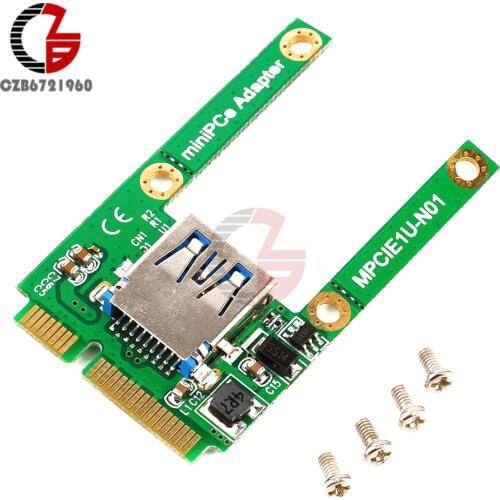Mini PC Adapter PCI-E Card Slot Expansion Board to USB 2.0 Interface Adapter MPCIE 1U-N01 Converter Module Riser Card DIY