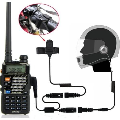 Motorcycle Full Face Helmet Headset Earpiece for Two Way Radio Baofeng Walkie Talkie uv-5r UV-5RA Plus BF-888S GT-3 GT-3TP Mark